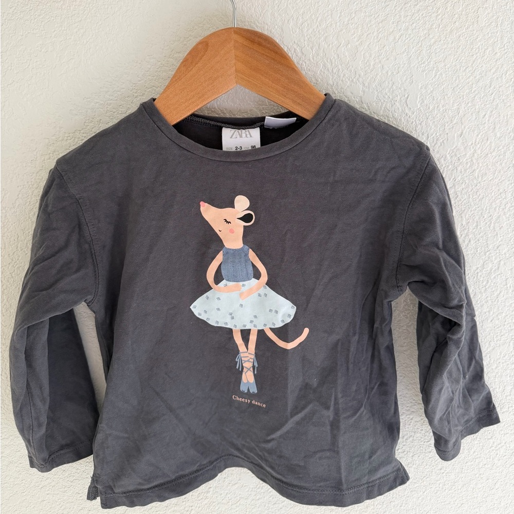 Zara Mouse Long Sleeve Shirt